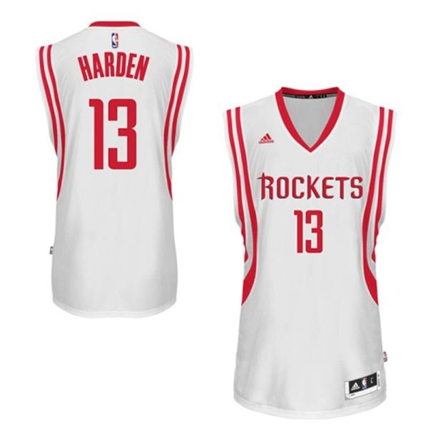 Men's  Rockets #13 James Harden 2014-15 New Swingman Home White Jersey